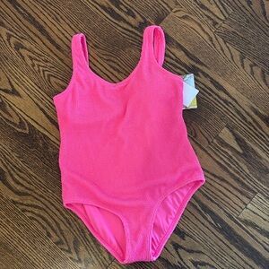 NWT Limeapple Crinkle Bathing Suit (Hot Pink) - Size 14